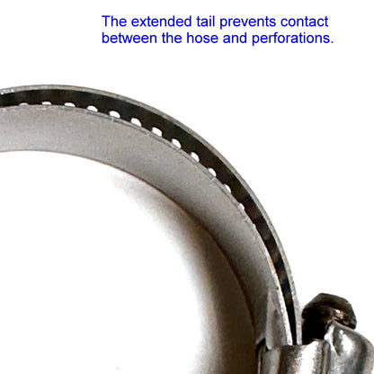 Worm Drive Clamp with Extended Tail - Stainless Steel