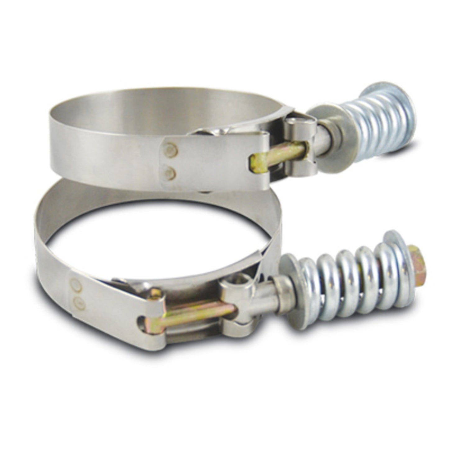 Vibrant Spring-Loaded Stainless Steel T-Bolt Clamps (PAIR)